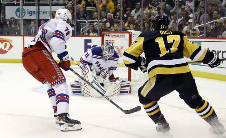 NHL: Stanley Cup Playoffs-New York Rangers at Pittsburgh Penguins
