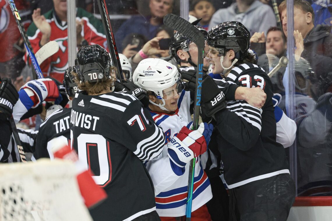 Tied Series: New Jersey Devils Prevail in Playoff Battle Against New York  Rangers - All About The Jersey