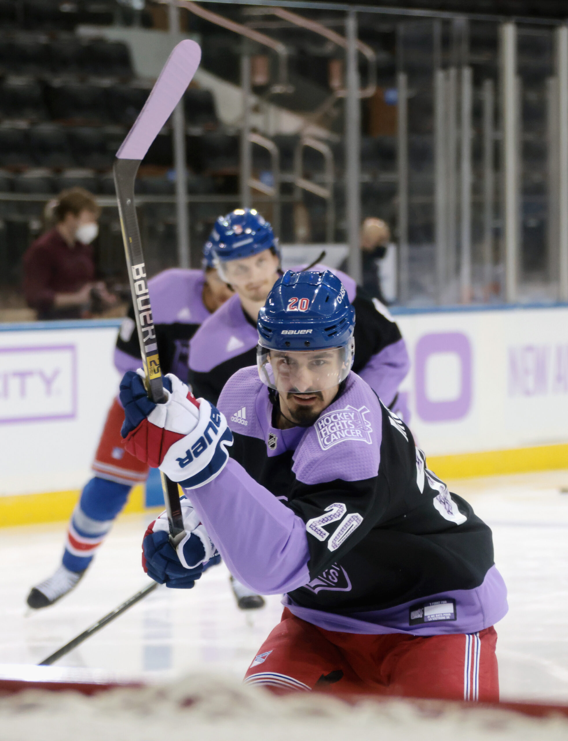 Rangers hockey fights store cancer