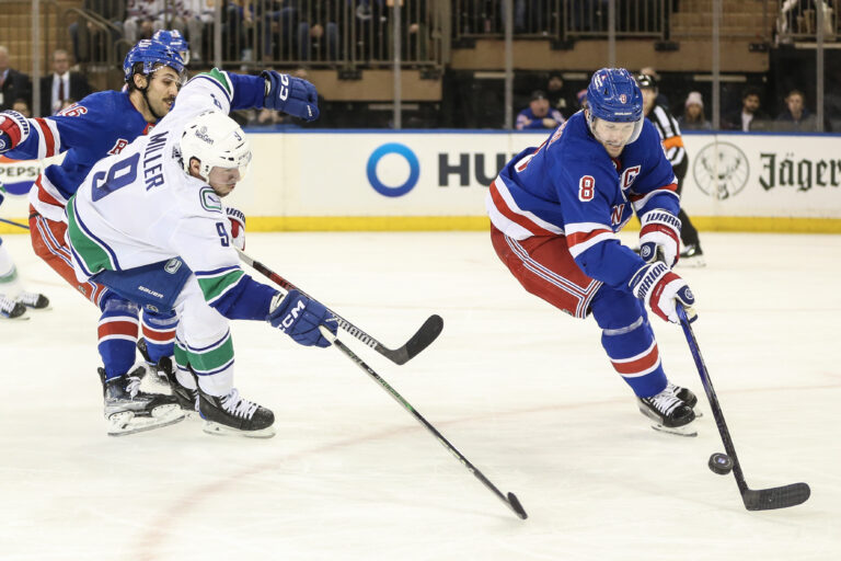 NHL: Vancouver Canucks at New York Rangers