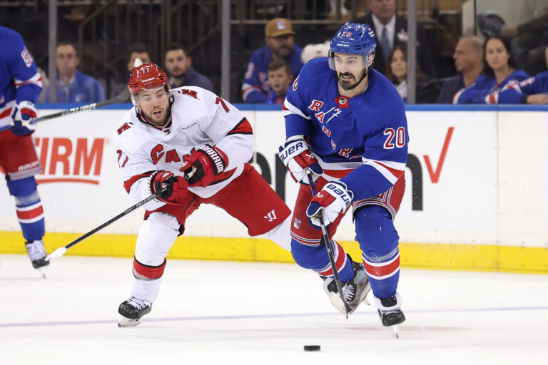 NHL: Stanley Cup Playoffs-Carolina Hurricanes at New York Rangers