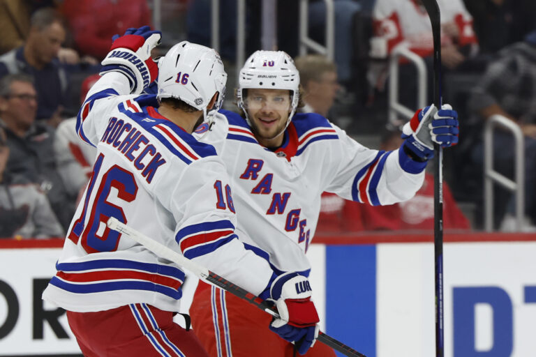 NHL: New York Rangers at Detroit Red Wings