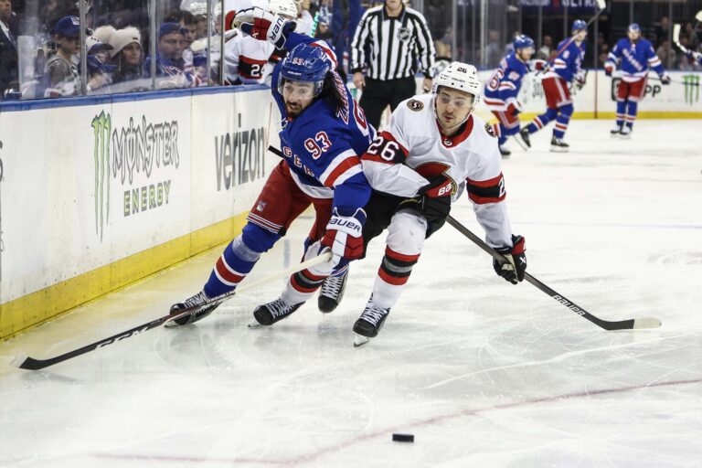 NHL: Ottawa Senators at New York Rangers