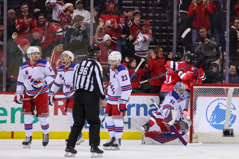 NHL: New York Rangers at New Jersey Devils