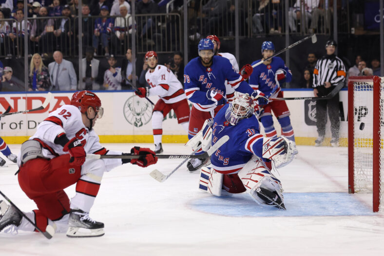 NHL: Stanley Cup Playoffs-Carolina Hurricanes at New York Rangers