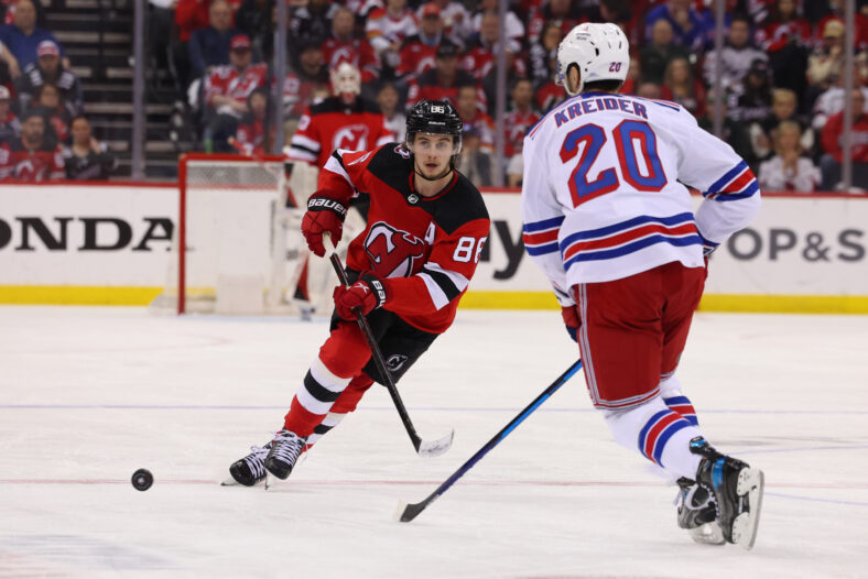 NHL: Stanley Cup Playoffs-New York Rangers at New Jersey Devils