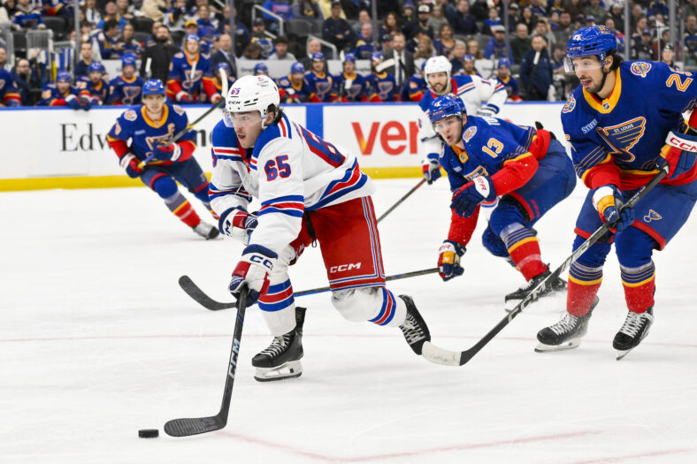 NHL: New York Rangers at St. Louis Blues